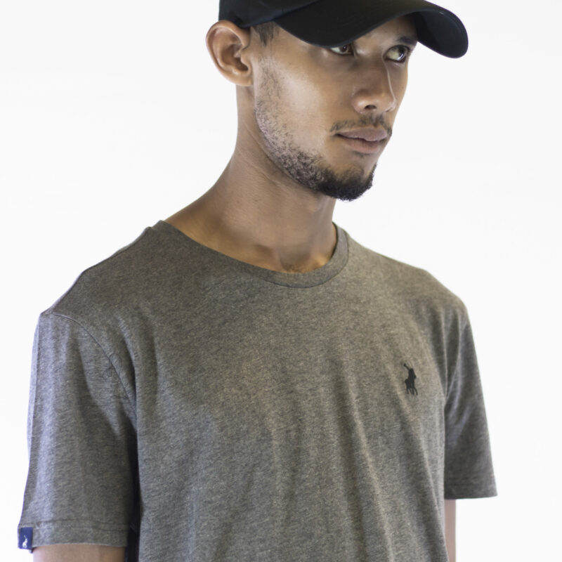 POLO CREW NECK T-SHIRT GREY