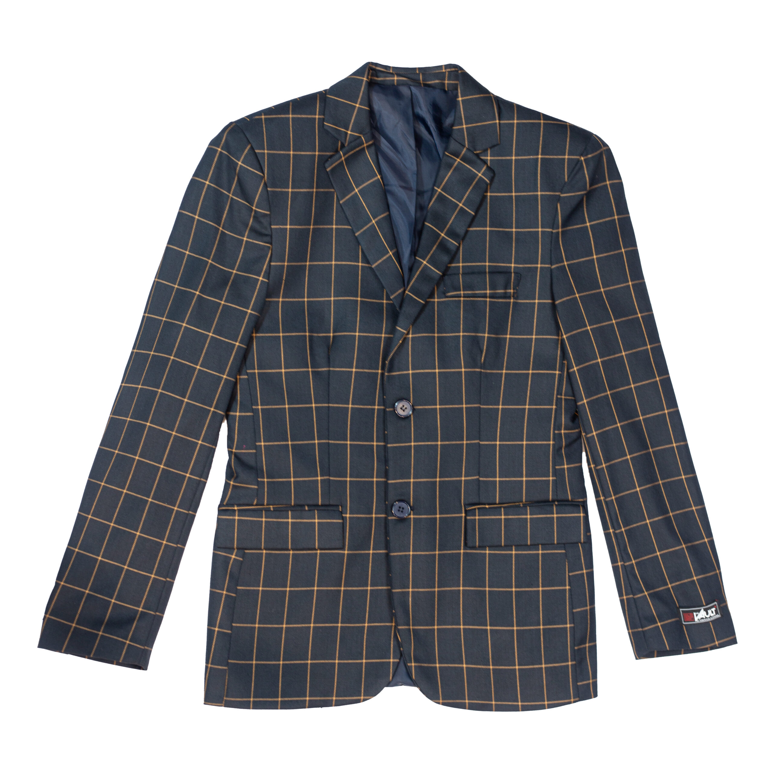 The Vault J India Check Black & Gold Jacket J414