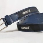 Navada Leather Belt Blue